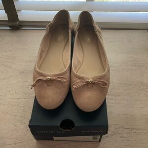 New In Box Cole Haan Blush Suede Keira Ballet Flats. Size 7.